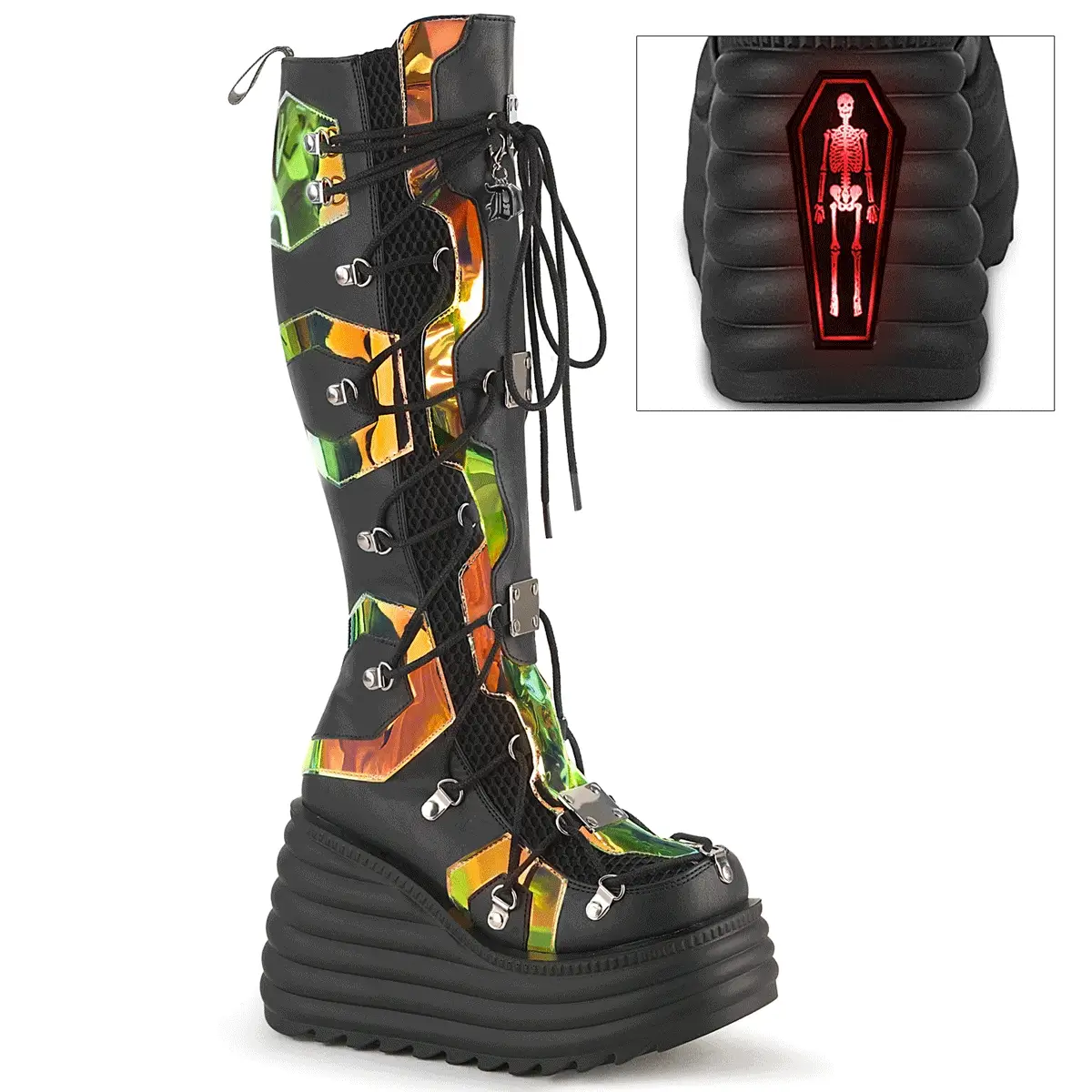 New Demonia's Blaze Led platform boots Hot seller!!